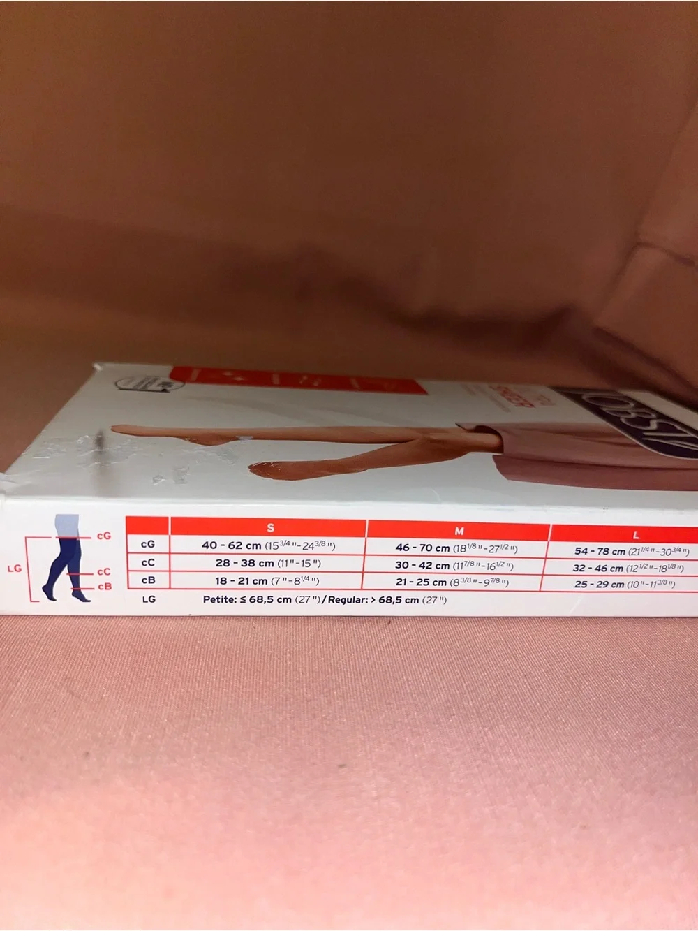JOBST Ultra Sheer Medical Compression Stockings Natural size Large thigh high